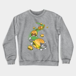 Cat Cheeseburger Train Crewneck Sweatshirt